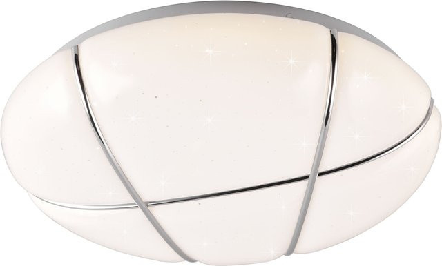 LED Deckenleuchte Tibor von Reality Leuchten in Weiß und Chrom, Durchmesser: 28 cm - Bild 1