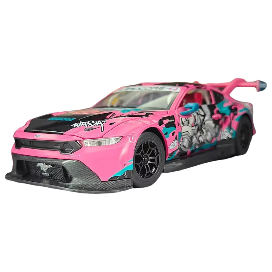 Maisto Ford Mustang GT3 Modellauto, 1:24, mit Licht und Sound, Grün - Bild 2