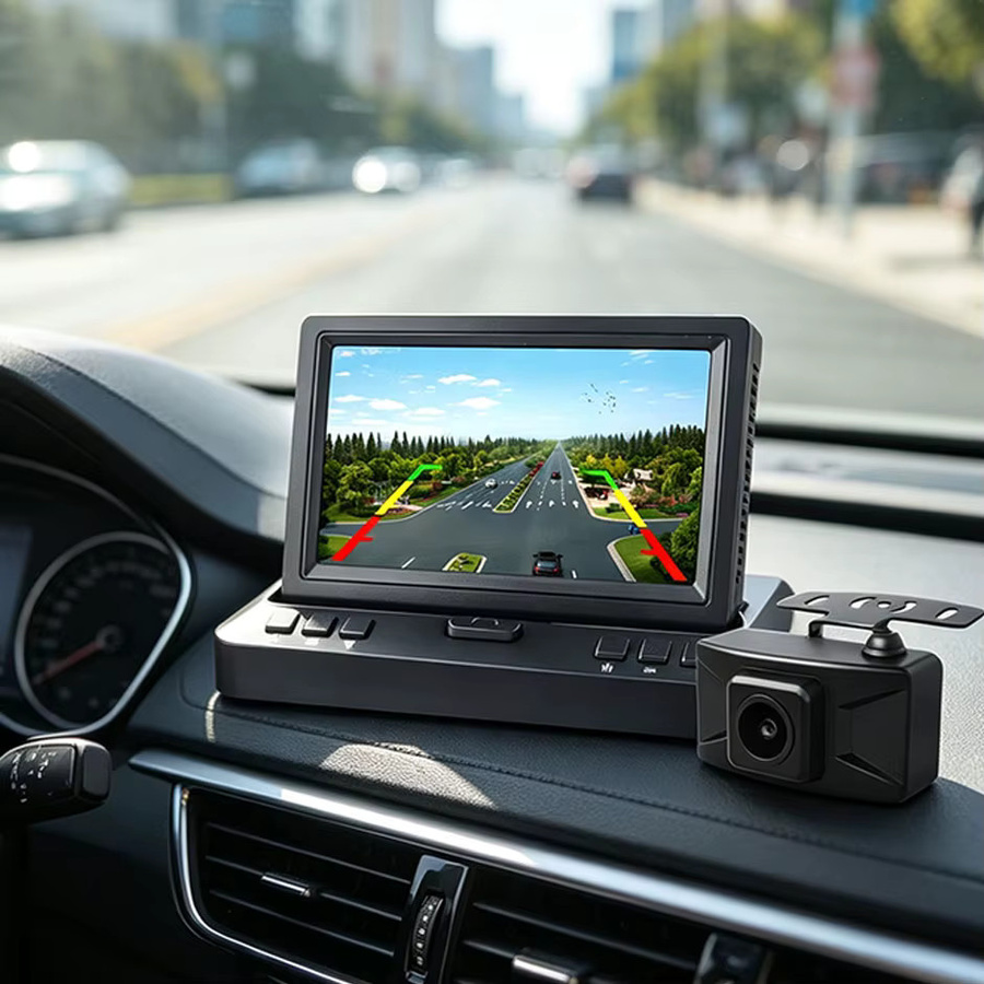 QXNY Kabellose WLAN Rückfahrkamera mit 4,3 Zoll HD-Parkmonitor AHD1080P und Nachtsicht in Schwarz für LKW, Bus und Auto - Bild 2
