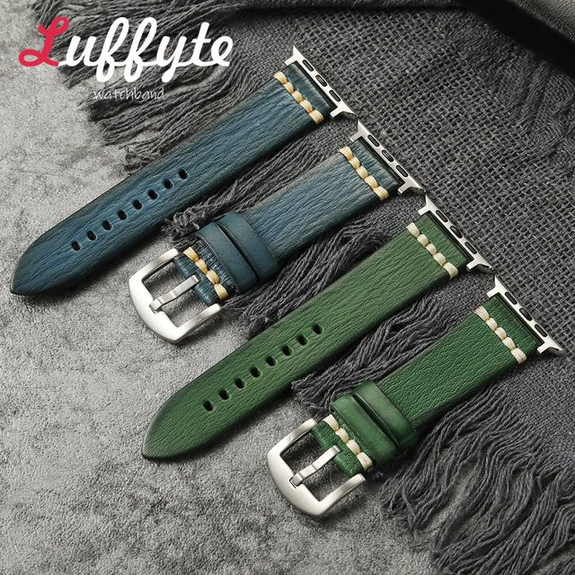 luffyte Uhrenarmband Leder, Vintage, Unisex - Bild 1