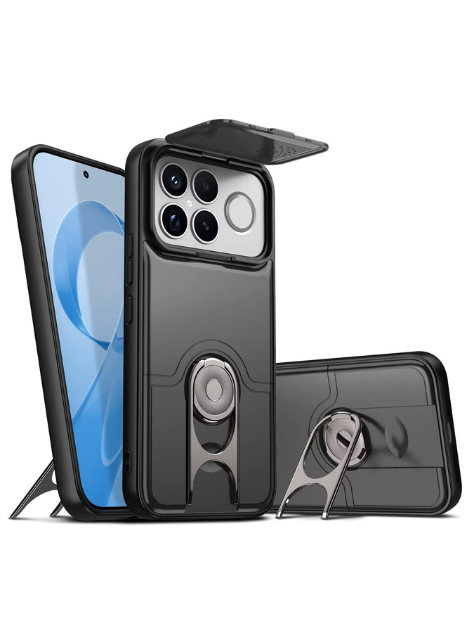 Schutzhülle mit Ringhalter für Xiaomi POCO X8 Pro Max M8 M7 F8 Ultra F6 X7 X6 C85 C75 C71 C61 in Rot mit Kameraobjektivschutz - Bild 7