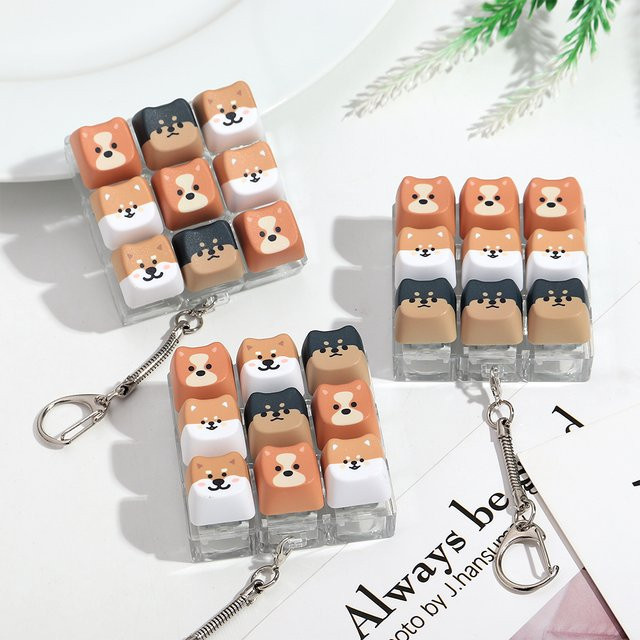 Fishsheep Schlüsselanhänger, 9-Tasten-Hunde-Finger-Tastatur, Unisex - Bild 1