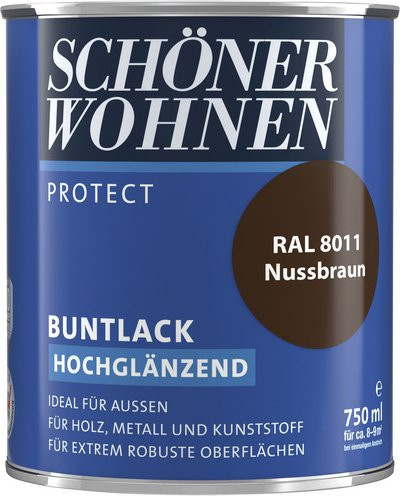 Schöner Wohnen Holzlack Nussbraun Hochglänzend 0,75 l - Bild 1