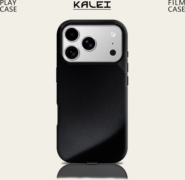 Schwarze Wave Magnetische Handyhülle aus Stoff für Apple iPhone 17 16 15 14 13 Pro Max Plus Robustes Doppel-Layer Design - Bild 1