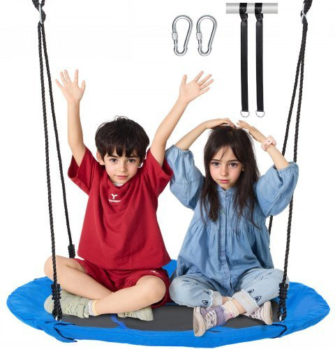 VEVOR Tree Swing Saucer Swing Blue mit Oxford Fabric und PE Ropes - Bild 1