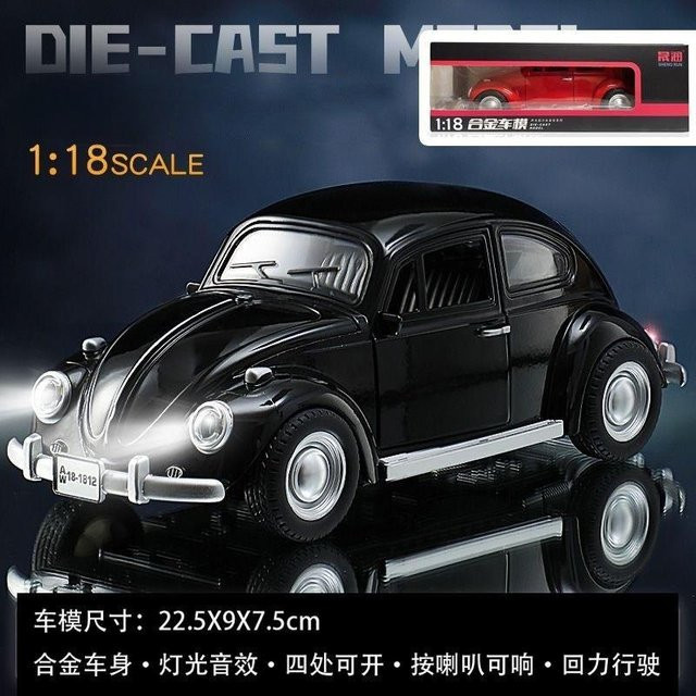 Linyi toy car 1955 Käfer Oldtimer, Modellauto, 1:18, mit Ton und Licht, ab 14 Jahren - Bild 1