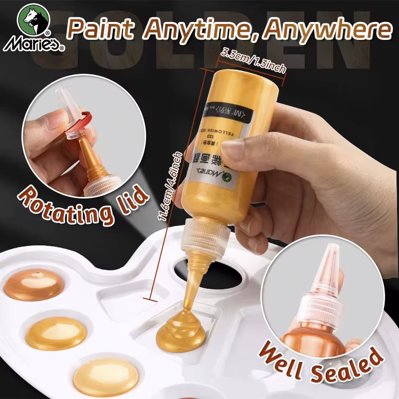 Marie's Acrylpigment-Set Gold Metallic, 10 Farben, 50 ml pro Flasche - Bild 5