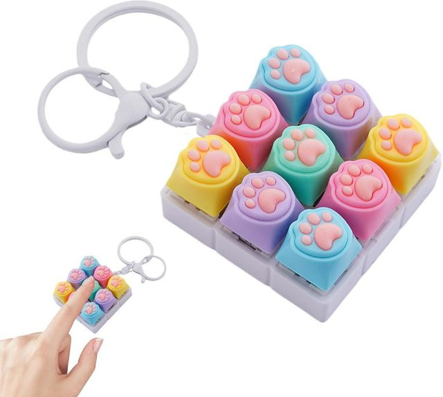 A Family Of Home Textiles Katzenpfote Mechanische Tastatur Fidget Taschenknete - Bild 1