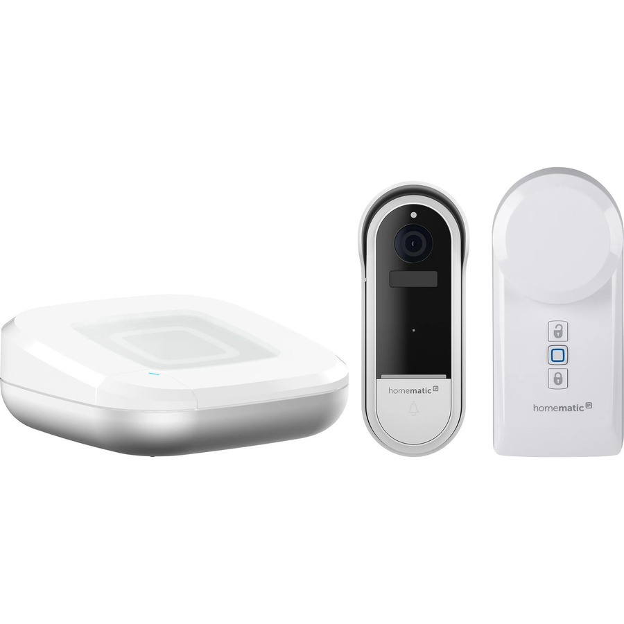 Homematic IP Smart Home Starter Set mit Access Point, Türschlossantrieb und Türklingel in Weiß - Bild 1