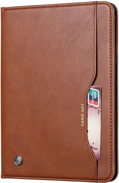 Luxus Business Klapp-Lederhülle für iPad Mini 7, 6, 5, 4, 3 und 1. Generation in Braun - Bild 1