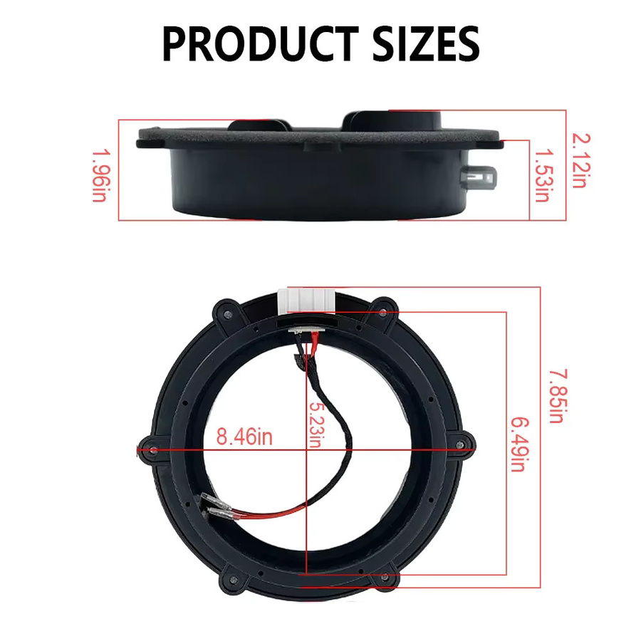 Auto-Lautsprecheradapter Audio-Halterung für Volkswagen Magotan Sagitar Tiguan und Skoda Octavia, 6,5 und 8 Zoll, mit verlustfreiem Stecker, Schwarz - Bild 3