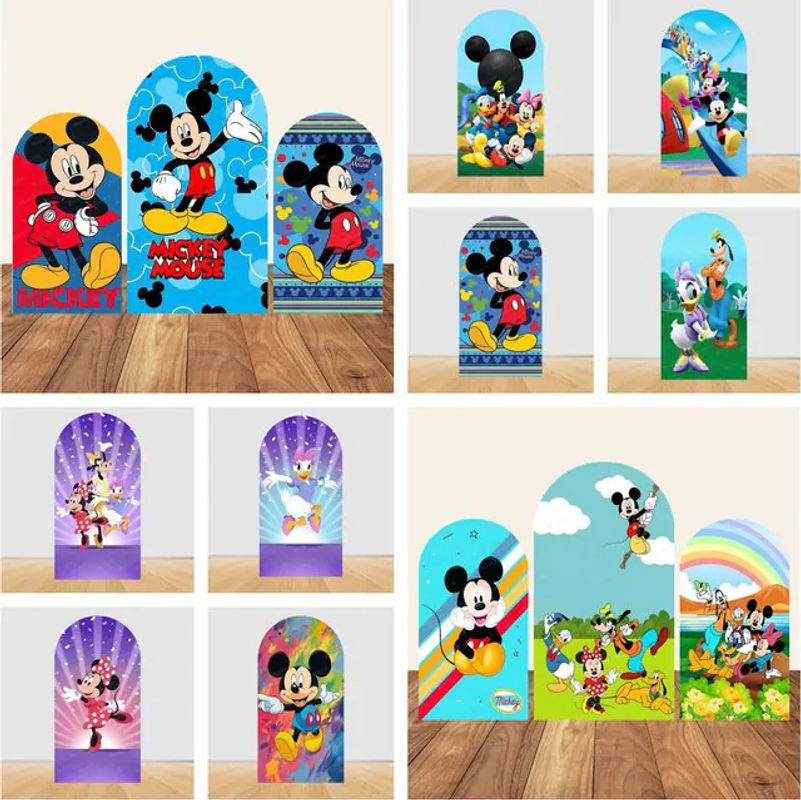 Potdemiel Mickey Mouse und Donald Duck Kinder-Fotohintergrund mit gewölbter Abdeckung, personalisierbar, mehrfarbig, B/H/T: 120 x 50 x 50 cm - Bild 1