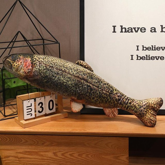 Plüsch Piranha Kissen Spielzeug, Simulation Fisch Hecht, 40cm - Bild 1