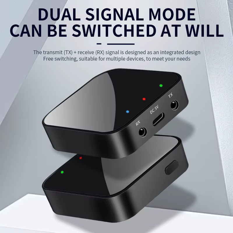 kebidumei Bluetooth 5.3 Audio Adapter als Sender und Empfänger mit 3,5 mm AUX Anschluss in Schwarz - Bild 3