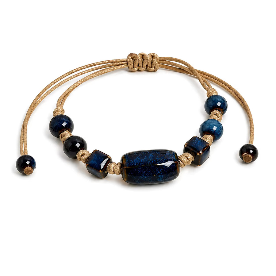 Armband Midofare, Keramik, Perle, Blau, Damen - Bild 5