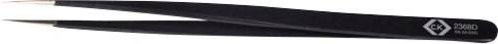 C.K. ESD Pinzette T2368D aus Edelstahl, Spitz und schmal, extra fein, schwarz, Länge: 140 mm - Bild 1