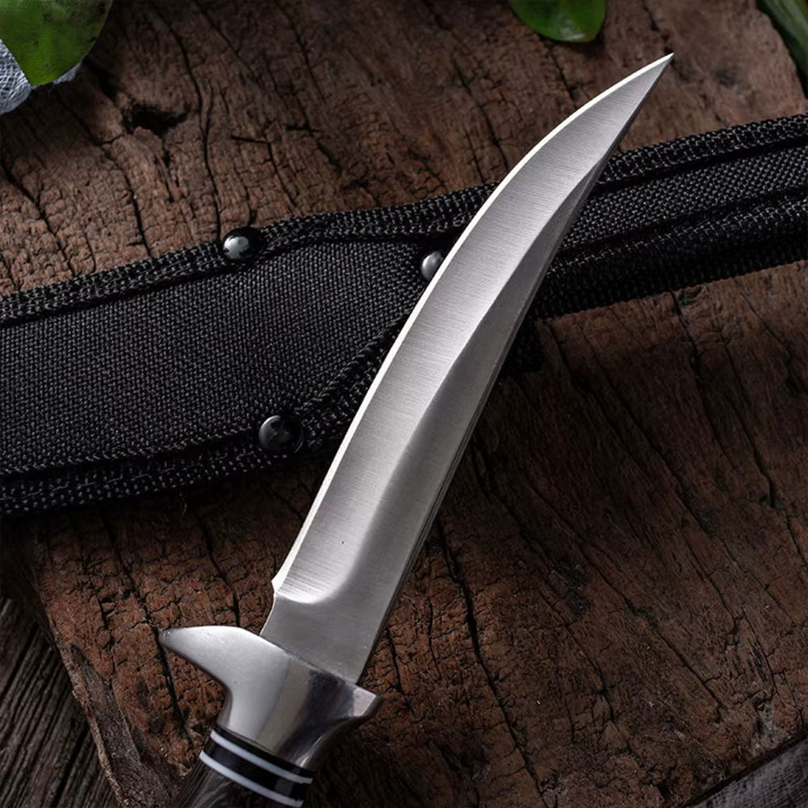 InLeung Sashimi Messer aus Edelstahl mit Holzgriff und Schutzhülle, Silber - Bild 3