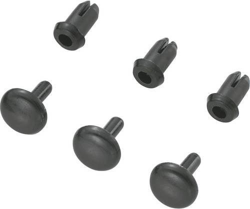 TRU COMPONENTS Spreizniete Schwarz mit Loch-Ø 3mm 1000 Stück - Bild 1