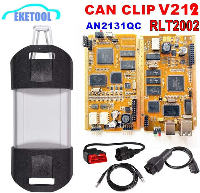 EKETOOL Professioneller OBD2 Diagnose Clip für Renault RL T2002 Code Reader AN2131QC in Gold mit USB-C Anschluss - Bild 1
