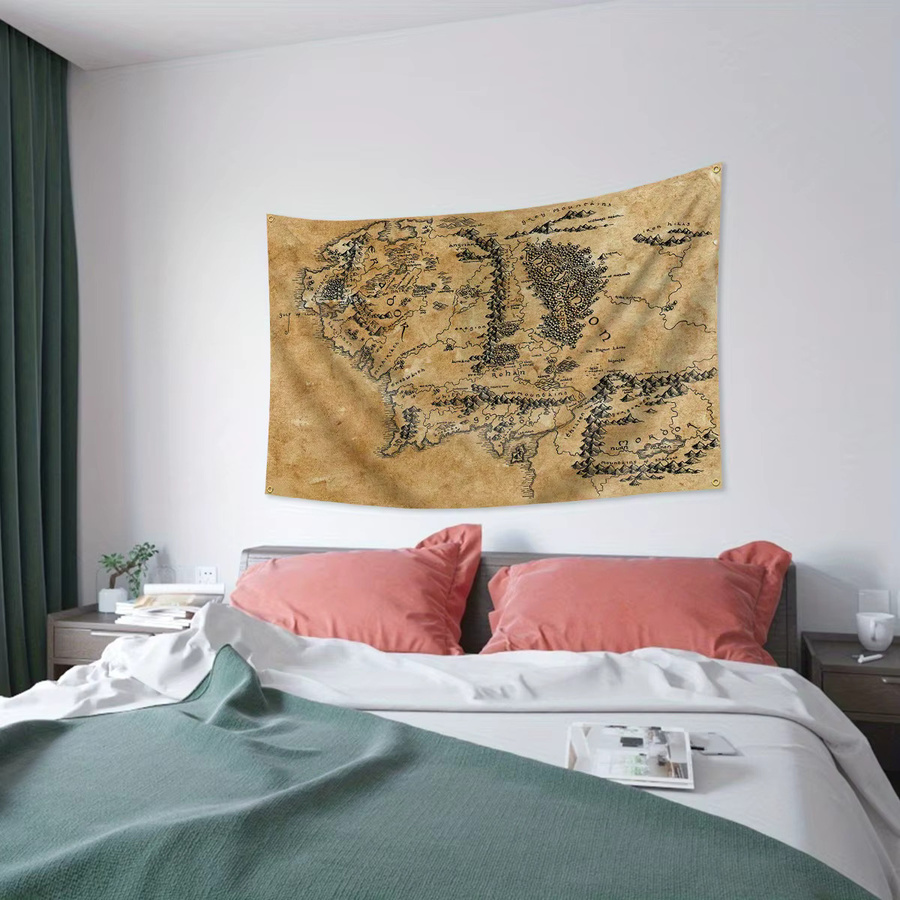 VIKAMA Retro-Wandflagge im mittelalterlichen Design, beige, B: 73 cm, H: 73 cm - Bild 2