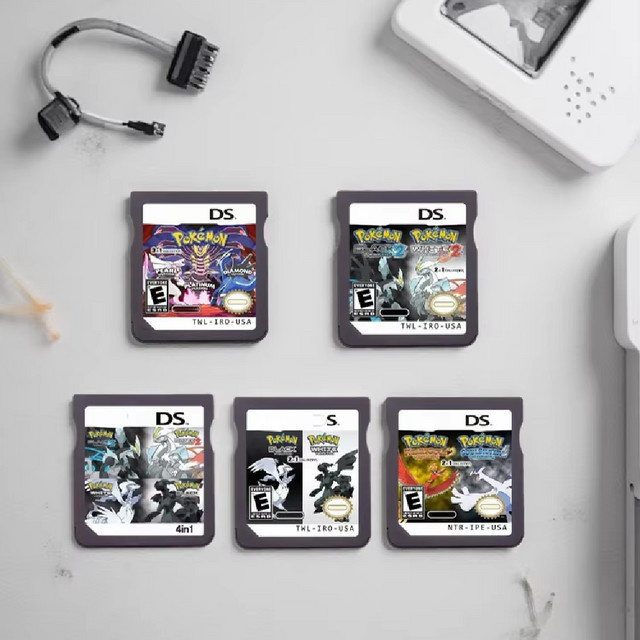 Bandai NDS-Spielkassetten Pokémon-Serie Combo 2in1 3in1 4in1 Englische RPG-Spiele kompatibel mit Nintendo DS DSi DS Lite - Bild 1