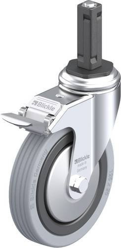 Blickle LKRA-VPA 125K-11-FI-FA-EV12 Lenkrolle mit Feststeller in Grau und Schwarz, Rad-Durchmesser: 125 mm, Tragfähigkeit: 100 kg - Bild 1