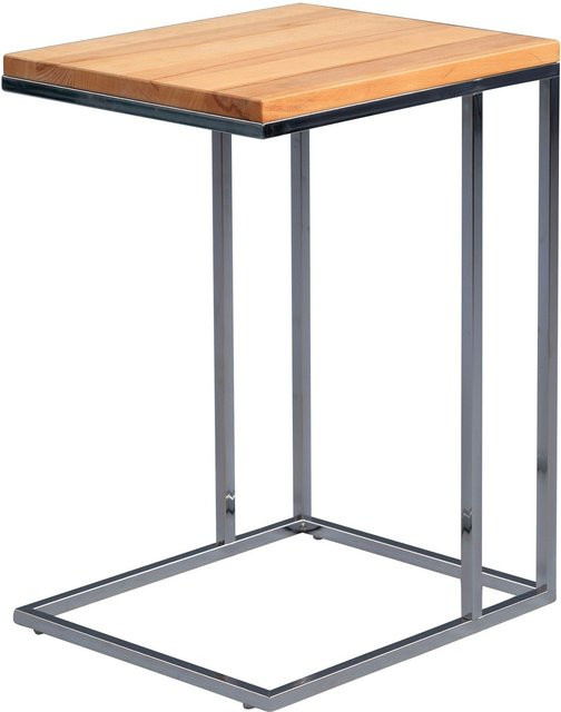 Beistelltisch ODIS aus Kernbuche von M2 KOLLEKTION in Beige und Braun, B/T/H: 43 x 38 x 62 cm - Bild 1