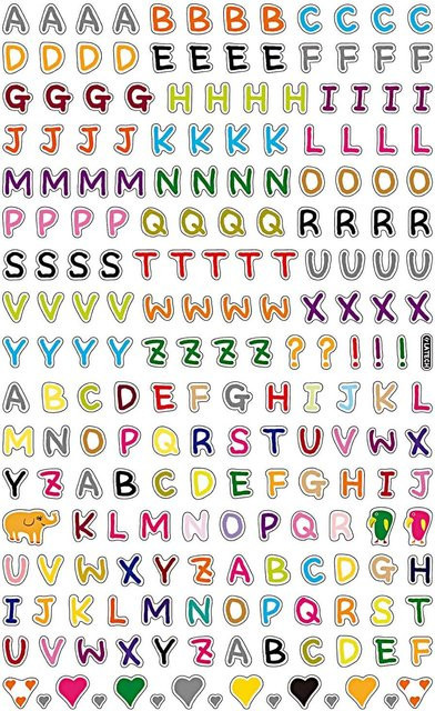 Rico Design Paper Poetry Sticker Buchstaben mehrfarbig B: 10 cm, H: 19 cm - Bild 1