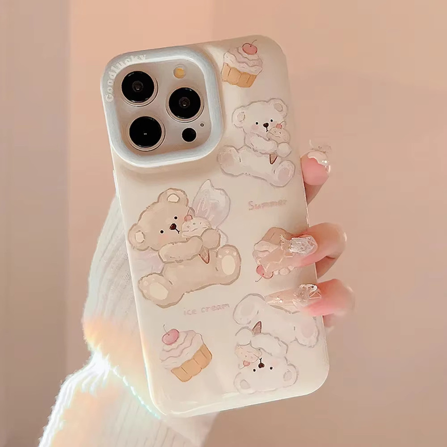 Stoßfeste Handyhülle mit süßem Tiergesicht für iPhone 16 15 14 13 12 11 Pro Max Plus X XR - Bild 4