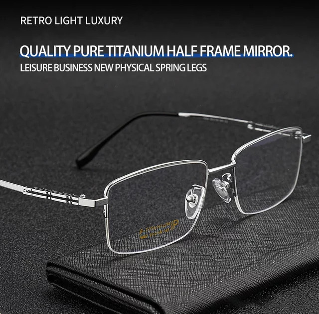 Vicky Lesebrille, Halbrand, Titan, rechteckig, Silber, Herren - Bild 1
