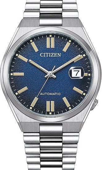 Citizen Armbanduhr Automatik, Edelstahl, Blau, 40 mm, Herren - Bild 1