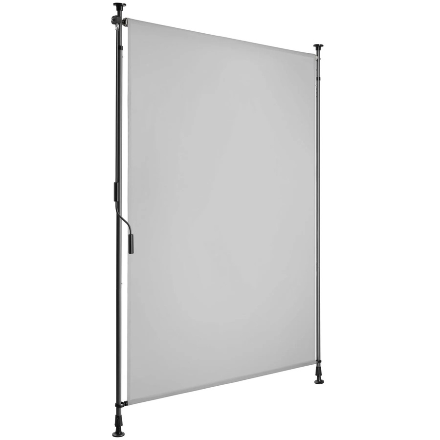 tectake Klemmmarkise Taija Hellgrau, höhenverstellbar mit Handkurbel, B/T/H: 310 x 108 x 7 cm - Bild 2