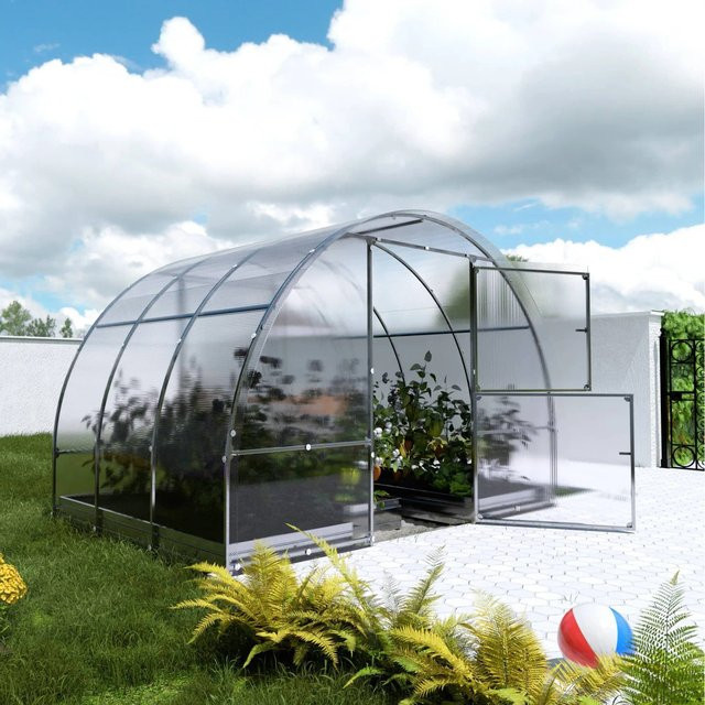 KLASIKA Gewächshaus Easy mit 4 mm Polycarbonatabdeckung, B: 3 m, T: 2 m, H: 2 m, transparent - Bild 1