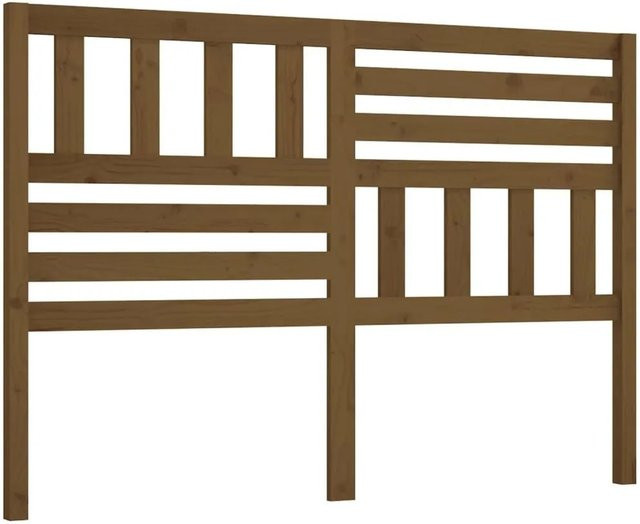 vidaXL Bettkopfteil aus Massivholz Kiefer in Braun, B/H/T: 146 x 100 x 4 cm - Bild 1