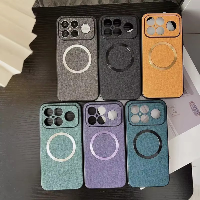 Xiaomi Magnetische Handyhülle aus Stoffgewebe für POCO F8 Ultra, POCO F8 Pro und POCO F7 in Gelb mit Wireless Charge und Stoßschutz - Bild 3