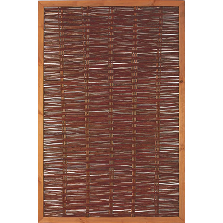 T & J Weidengeflechtzaun Fako mit umlaufendem Rahmen aus Weide, Haselnuss und Kiefer, braun, B: 120 cm, H: 180 cm - Bild 2
