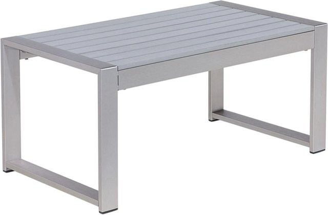 Beliani Couchtisch SALERNO modern in Hellgrau, B/T/H: 90 x 50 x 42 cm - Bild 1