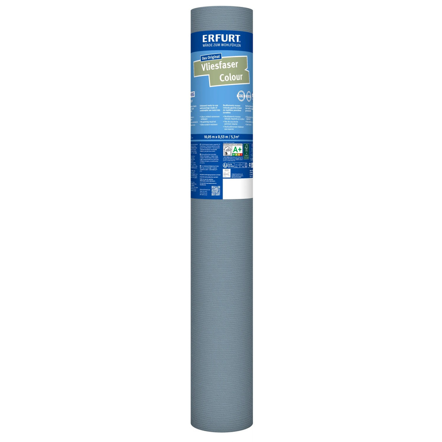 Erfurt Vliesfaser Tapete Colour 302-6 Blau, B: 0,53 m x L: 10,05 m - Bild 2