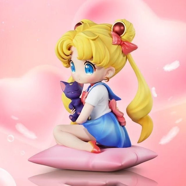 Bandai Sailor Moon Q-Style Sitting Sailor Moon & Usagi Tsukino Gk Statue, Anime-Sammelfigur - Bild 1