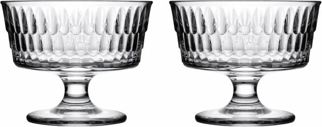 Pasabahçe Dessertschale Rain aus Glas, transparent, 2er Pack, 240 ml - Bild 1
