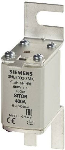 Siemens Sicherungseinsatz 3NE80203MK, 80A, 690V, Farbe: Silber, 3 Stück - Bild 1
