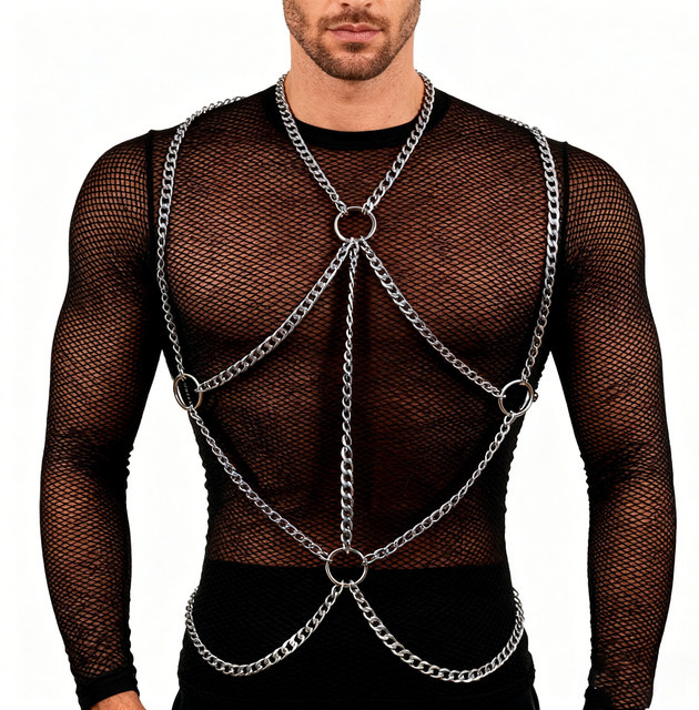 fullyoung Bauchkette Multilayer, Metall, Silber, Herren - Bild 1