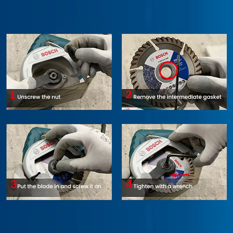 Bosch Universal-Diamanttrennscheibe für Stein und Beton, kreisförmiges Sägeblatt, Farbe: Silber, Durchmesser: 105 mm - Bild 4