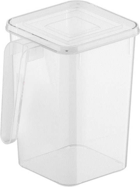 TOMTOP JMS Kühlschranktür Organizer mit Deckel, transparente Aufbewahrungsbox für Gemüse und Eier, weiß - Bild 1
