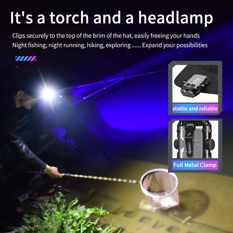 ESMARTER Mini LED Schlüsselanhänger Licht mit Magnet und Hutclip für Outdoor Camping und Angeln - Bild 4