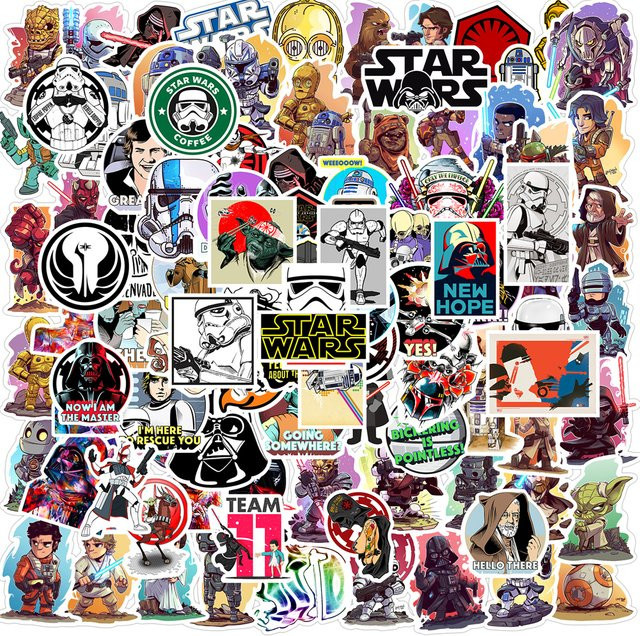 Disney Star Wars Cartoon-Aufkleber, 50-teiliges Set - Bild 1