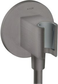 Hansgrohe Axor Fixfit Wandbrause mit integrierter Haltefunktion in Brushed Black/Silver, 1/2 Zoll - Bild 1
