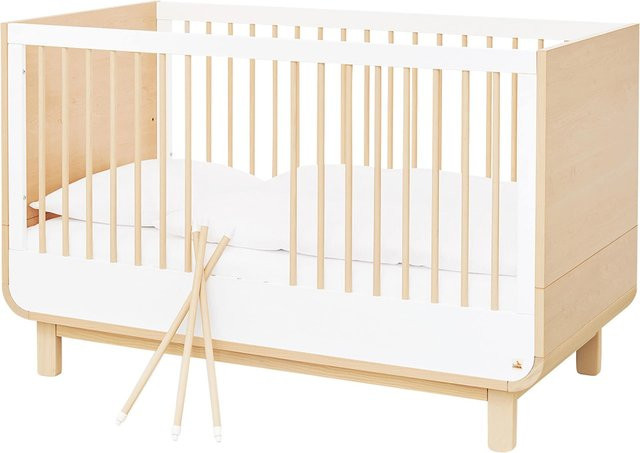 Pinolino 3-tlg. Babyzimmer Round Set in Beige aus Kiefern- und Ahornholz im Retro-Look - Bild 1