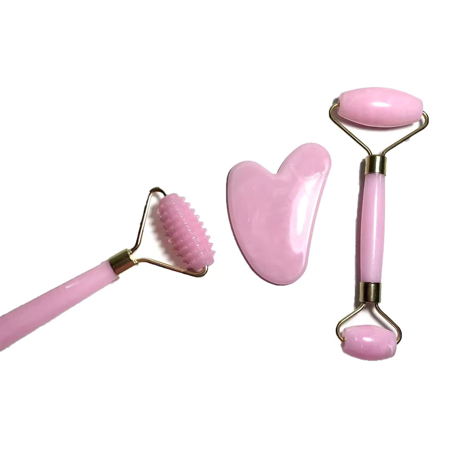 BOLUOYIN Gua Sha Massagegerät Set, 3-teilig, Jade Stein, Gesicht & Körper, Unisex - Bild 2