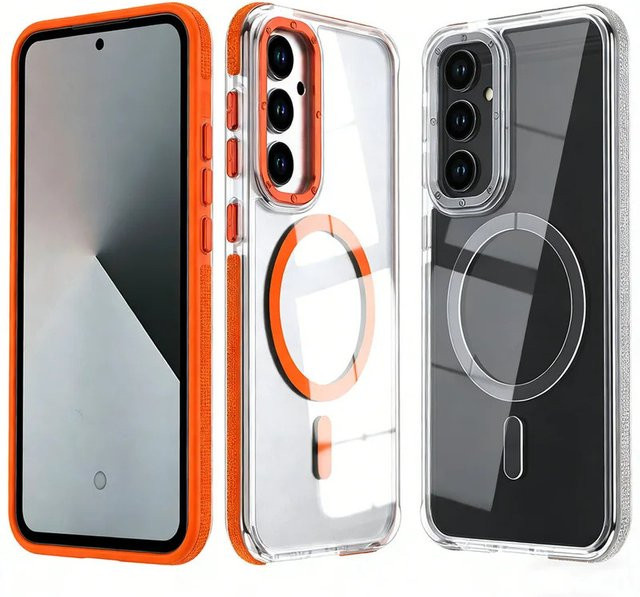 Transparente Schutzhülle für Samsung Galaxy A-Serie in Orange, nicht vergilbend - Bild 1